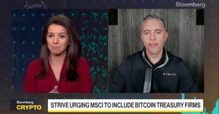 Strive CEO Matt Cole on Bloomberg Crypto: Our Engagement with MSCI